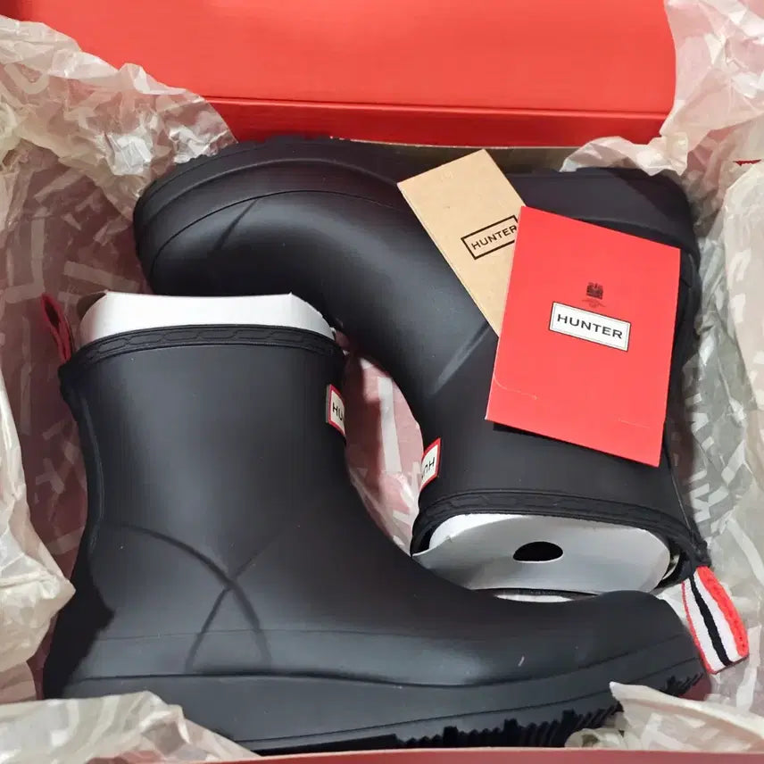 [BUNJANG] Hunter Black Matte Rain Boots / 헌터 블랙 레인부츠