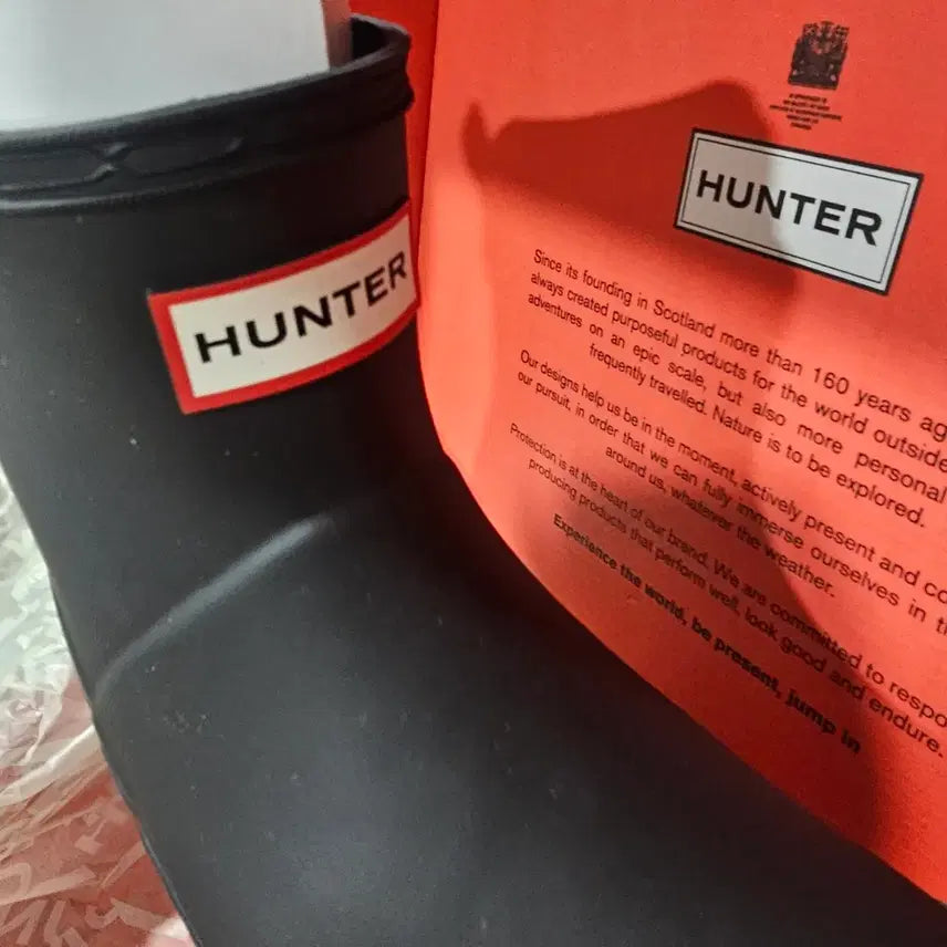 [BUNJANG] Hunter Black Matte Rain Boots / 헌터 블랙 레인부츠