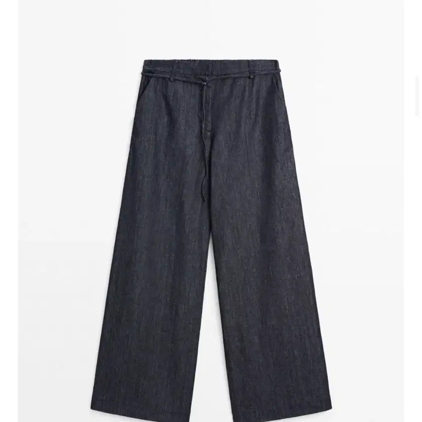 [BUNJANG] Massimo Dutti High-Waisted Belted Wide-Leg Jeans / 마시모두띠 하이웨이스트 벨트 와이드 레그 진 40(30)