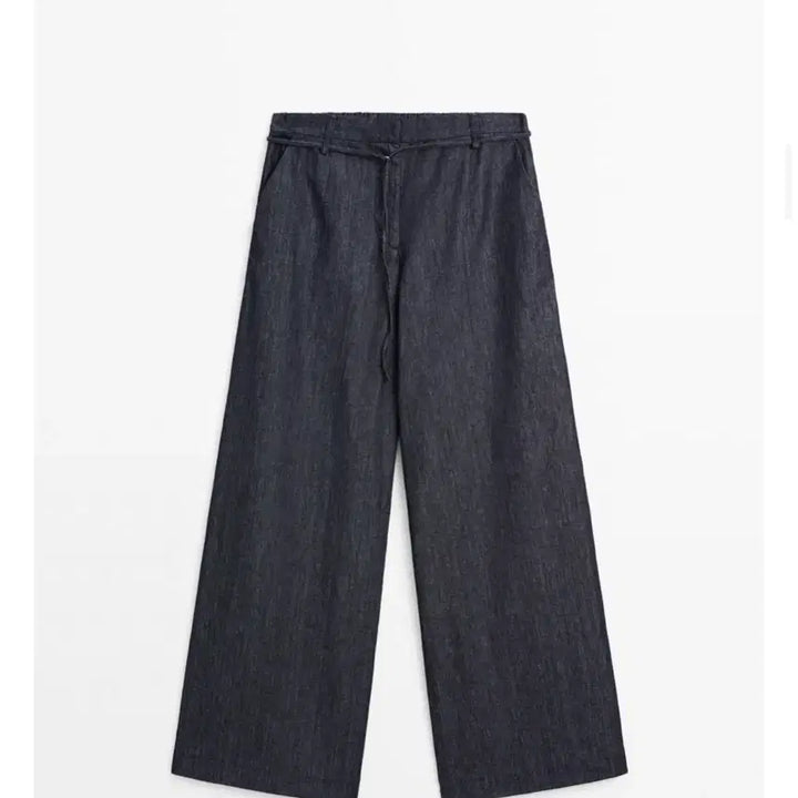 [BUNJANG] Massimo Dutti High-Waisted Belted Wide-Leg Jeans / 마시모두띠 하이웨이스트 벨트 와이드 레그 진 40(30)