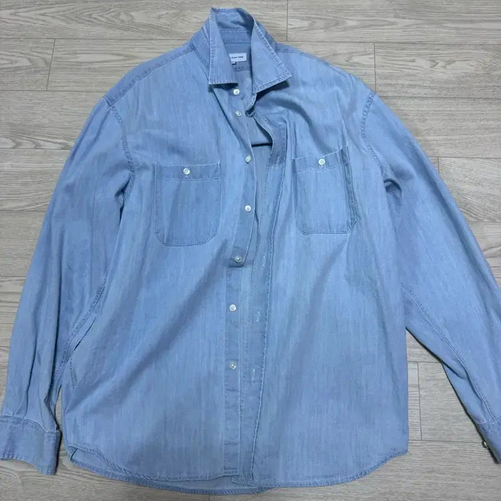 [BUNJANG] STAYEDEVERYWHERE Denim Work Shirt Light Blue / [4]스테디에브리웨어 데님 워크 셔츠