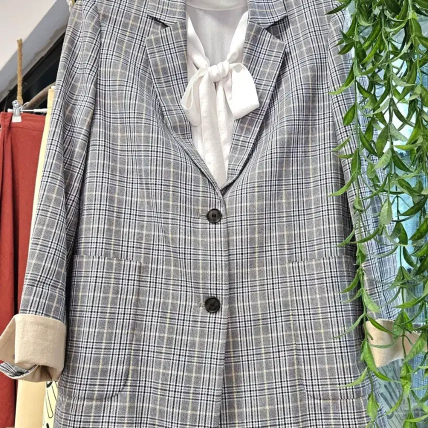 [BUNJANG] SPAO Checked Summer Blazer Jacket (Size 55~) / [새상품]체크 여름 자켓(55~)