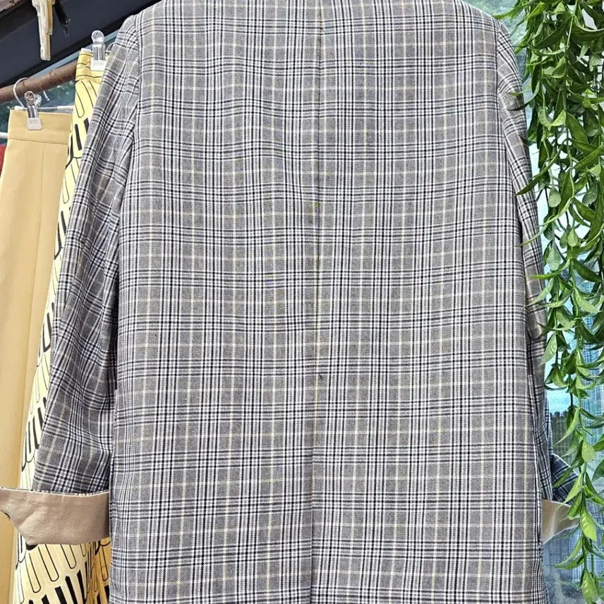 [BUNJANG] SPAO Checked Summer Blazer Jacket (Size 55~) / [새상품]체크 여름 자켓(55~)
