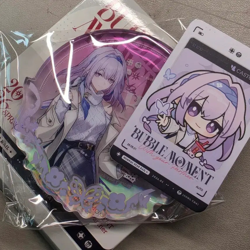 [BUNJANG] Honkai: Star Rail Gongcha Collaboration Castoris Acrylic Stand &amp; Photocard Set / 붕괴 스타레일 공차 콜라보 카스토리스