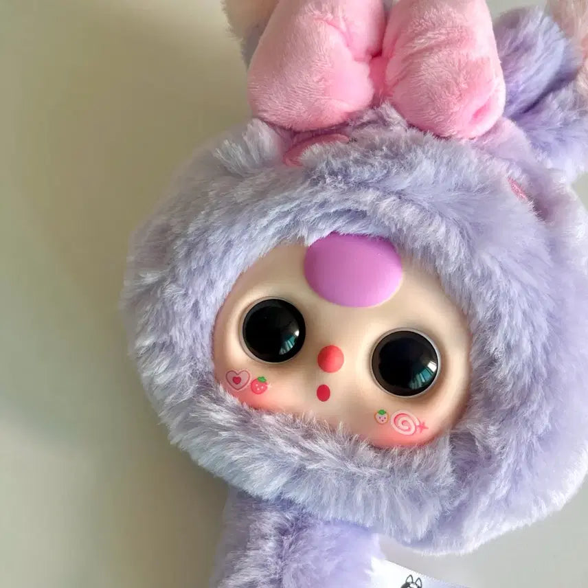 [BUNJANG] Babysweet Rabbit Handle Mirror - Purple Rabbit / 베이비쓰리 토끼거울 손잡이거울_보라토끼