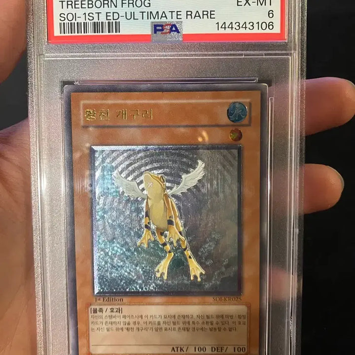 [BUNJANG] Yu-Gi-Oh! Frog the Jam 1st Edition PSA 6 / 유희왕 황천개구리 1st 퍼에 psa6