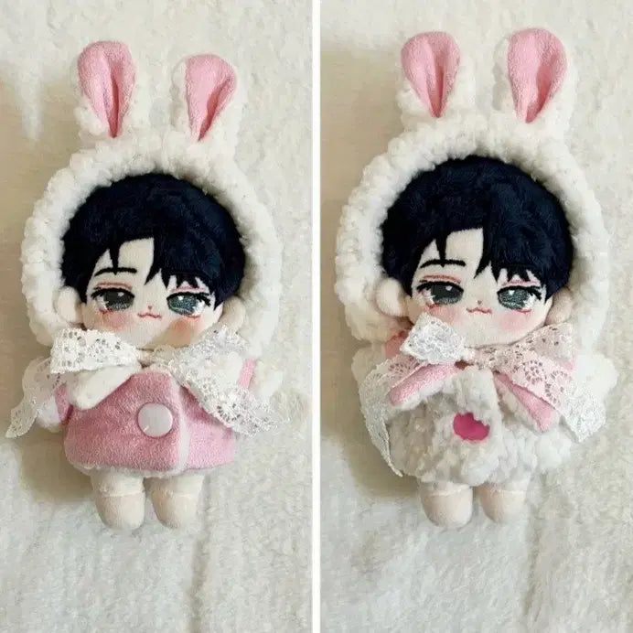 [BUNJANG] 10cm Doll Clothing Set - Sheepskin Fur (Milk Beige Rabbit) / 솜인형 10cm 10깅 옷 양털세트 토끼 밀크베이지 판매합니다