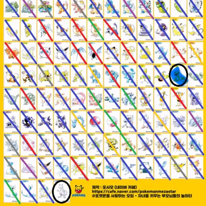 [BUNJANG] Pokemon Sticker Artwork Exchange - Looking for Mewtwo, Weepinbell / 포켓몬 띠부씰 아트워크 판매 및 교환 합니다.
