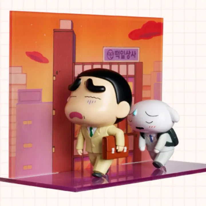 [BUNJANG] Crayon Shin-chan Ddengip Company Quitting Time Figure Set / 짱구는 못말려 떡잎상사 퇴근 피규어