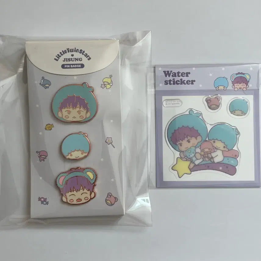 [BUNJANG] NCT DREAM Jisung Little Twin Stars Bundle Set (Badge, Sticker) / 엔시티 드림 NCT DREAM 지성 리틀트윈스타 뱃지, 스티커 일괄