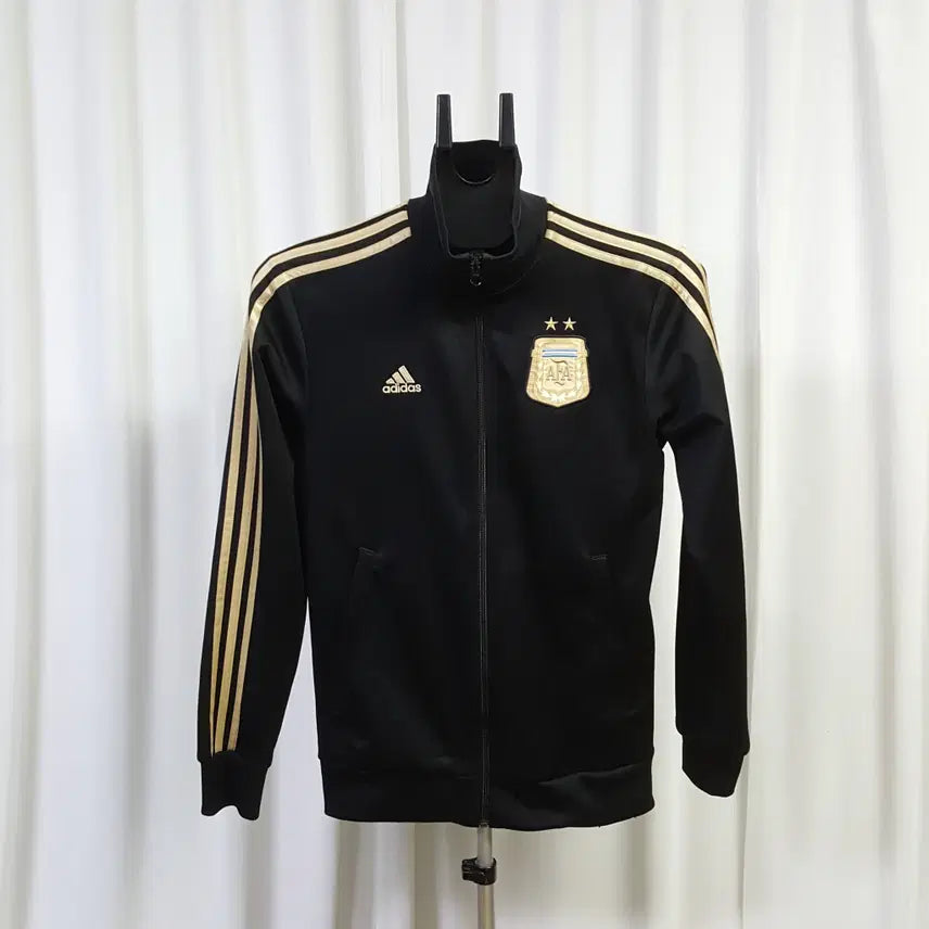 [BUNJANG] Adidas Argentina Track Top Jacket Black Gold 95 / 아디다스 아르헨티나 트랙탑 져지 자켓 블랙 골드 검골 95 오일장