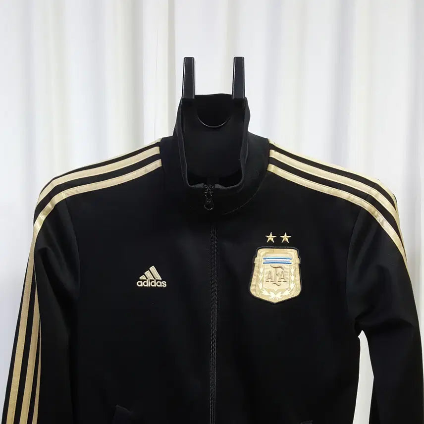 [BUNJANG] Adidas Argentina Track Top Jacket Black Gold 95 / 아디다스 아르헨티나 트랙탑 져지 자켓 블랙 골드 검골 95 오일장