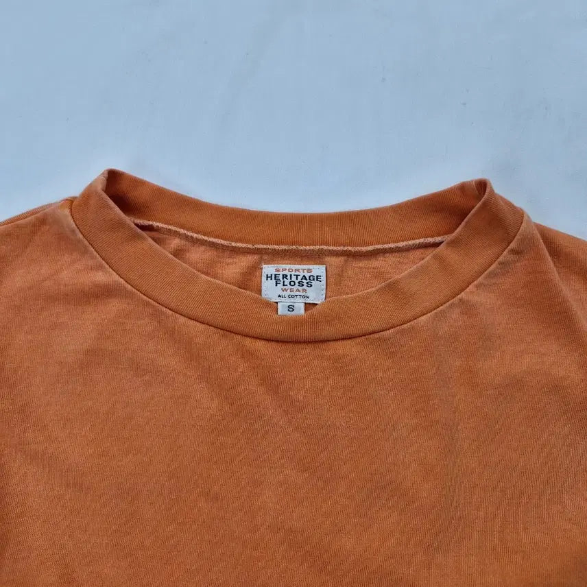 [BUNJANG] Heritage Floss Orange Sleeve Shirt / 헤리티지플로스 오렌지 슬리브