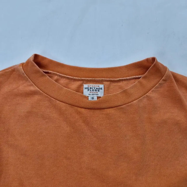 [BUNJANG] Heritage Floss Orange Sleeve Shirt / 헤리티지플로스 오렌지 슬리브