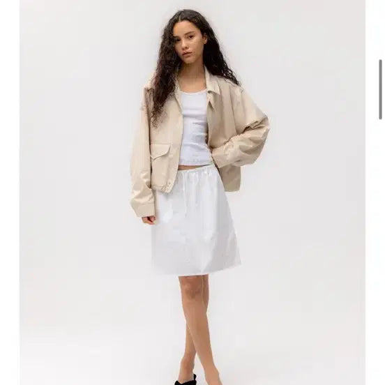 [BUNJANG] Glowny G Soft Blouson Jacket Beige / 글로니 블루종 자켓 베이지 g soft blouson