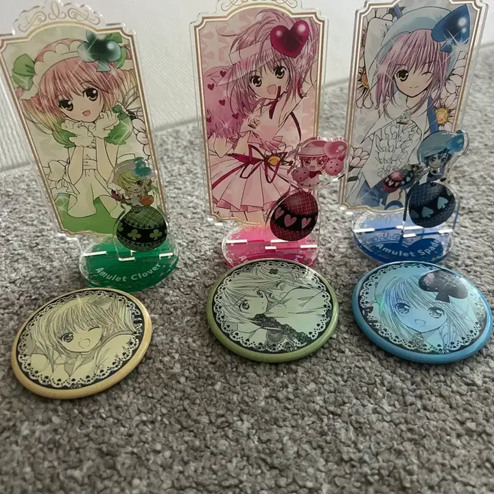 [BUNJANG] Shugo Chara! Acrylic Goods Set with Badges / 일괄 캐릭캐릭 체인지 아크릴 굿즈 세트 뱃지포함