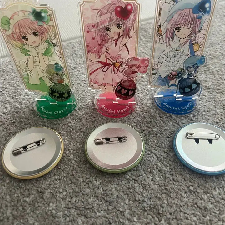 [BUNJANG] Shugo Chara! Acrylic Goods Set with Badges / 일괄 캐릭캐릭 체인지 아크릴 굿즈 세트 뱃지포함