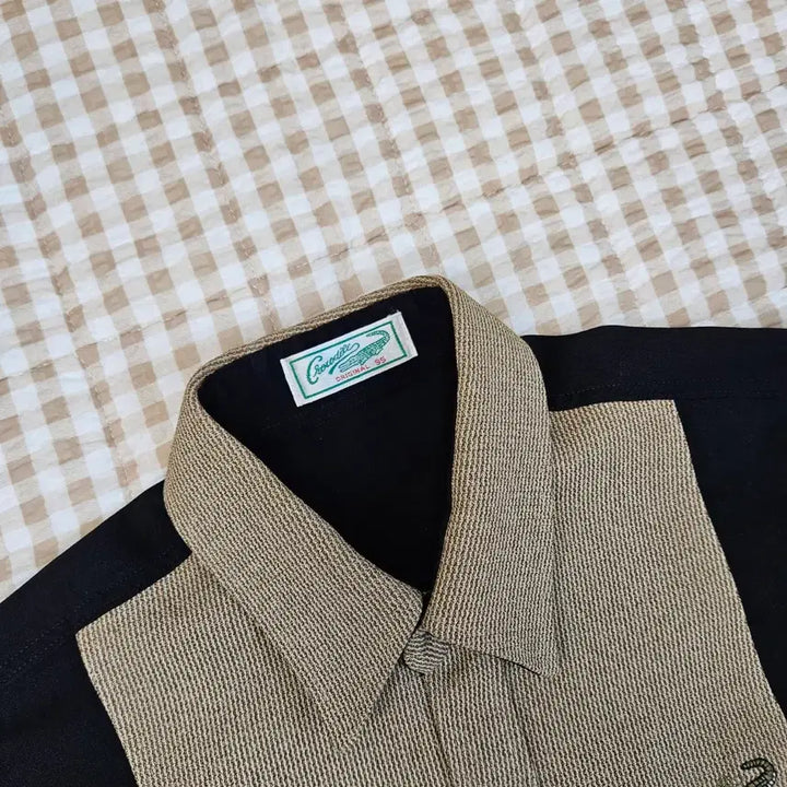 [BUNJANG] Crocodile Colorblock Shirt Men&