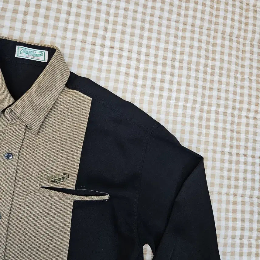 [BUNJANG] Crocodile Colorblock Shirt Men&