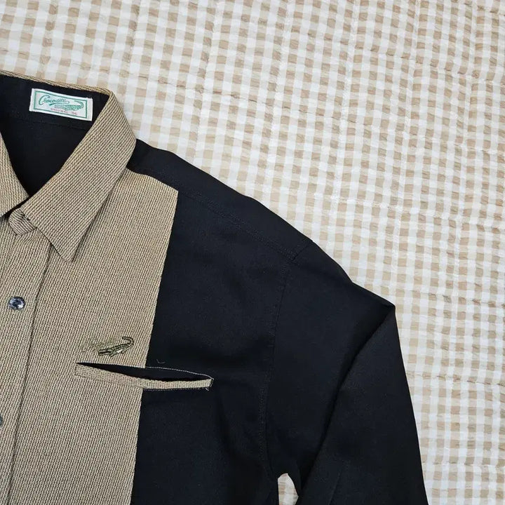 [BUNJANG] Crocodile Colorblock Shirt Men&