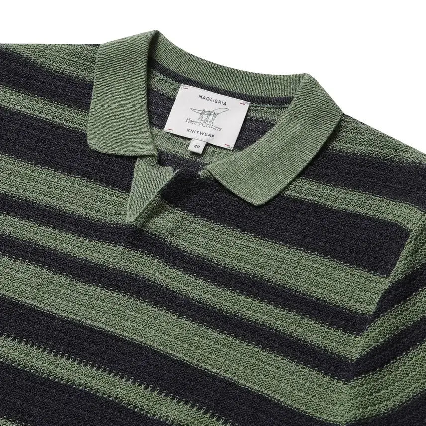 [BUNJANG] Henry Cotton Ripple Knit T-shirt / 헨리코튼 리플리 니트 티셔츠 새제품