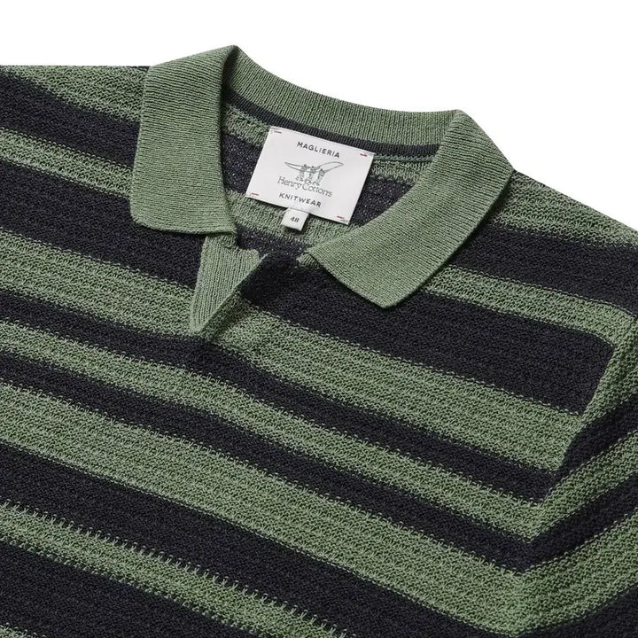 [BUNJANG] Henry Cotton Ripple Knit T-shirt / 헨리코튼 리플리 니트 티셔츠 새제품