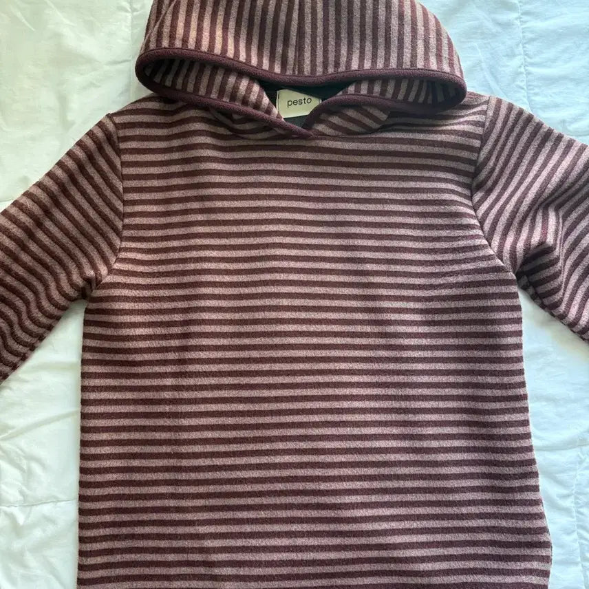 [BUNJANG] Festo Winter Stripe Hoodie Wine / 페스토 윈터 스트라이프 후드 와인