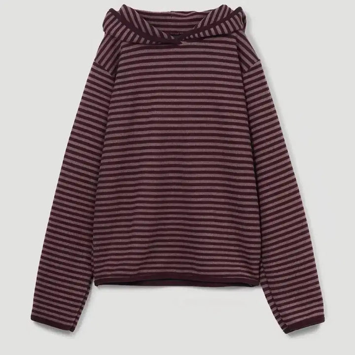 [BUNJANG] Festo Winter Stripe Hoodie Wine / 페스토 윈터 스트라이프 후드 와인