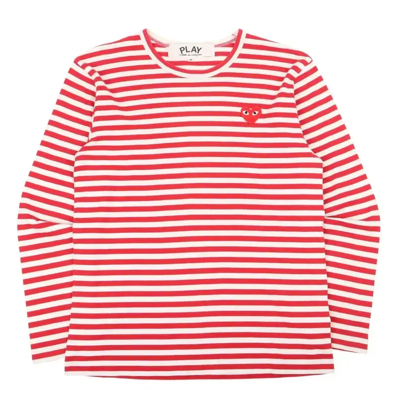 [BUNJANG] Comme des Garçons Red Stripe Border Long Sleeve / 꼼데가르송 레드 스트라이프 보더 롱슬리브