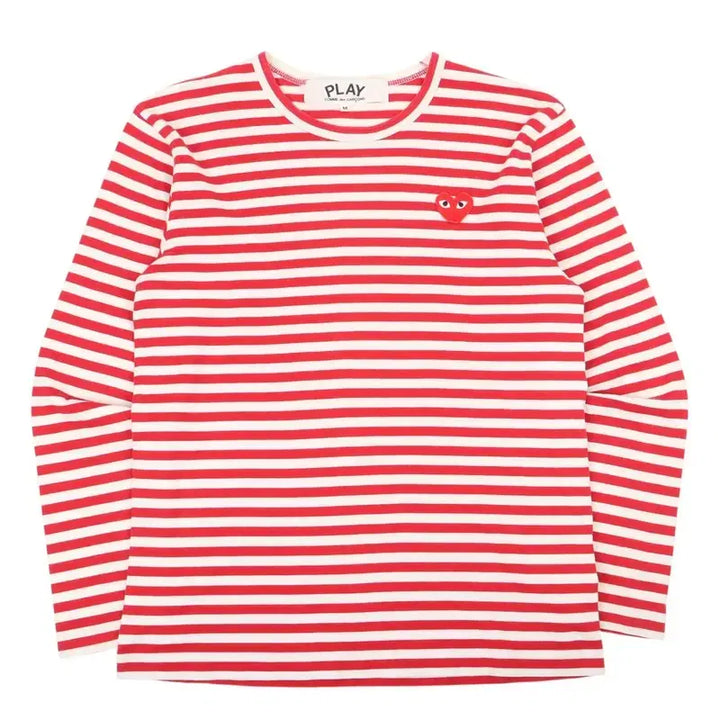 [BUNJANG] Comme des Garçons Red Stripe Border Long Sleeve / 꼼데가르송 레드 스트라이프 보더 롱슬리브
