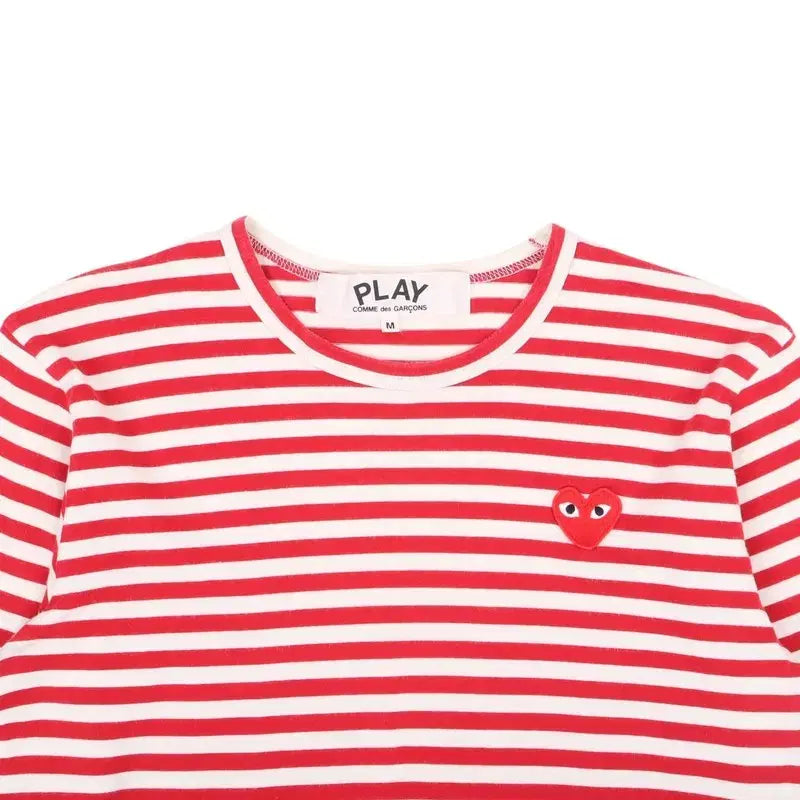 [BUNJANG] Comme des Garçons Red Stripe Border Long Sleeve / 꼼데가르송 레드 스트라이프 보더 롱슬리브
