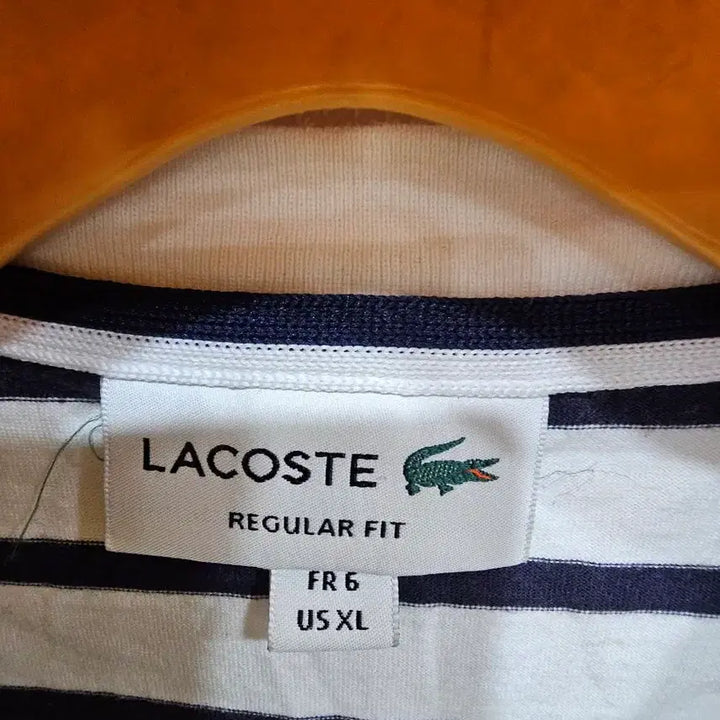 [BUNJANG] Lacoste Striped Short Sleeve T-Shirt / 라코스테 스트라이프 반팔 티셔츠