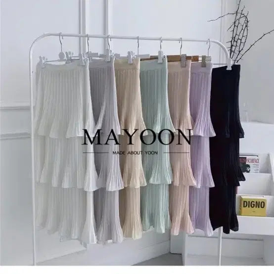 [BUNJANG] Meiyun Tiered Maxi Skirt Pink / 메이윤 캉캉 스커트 핑크