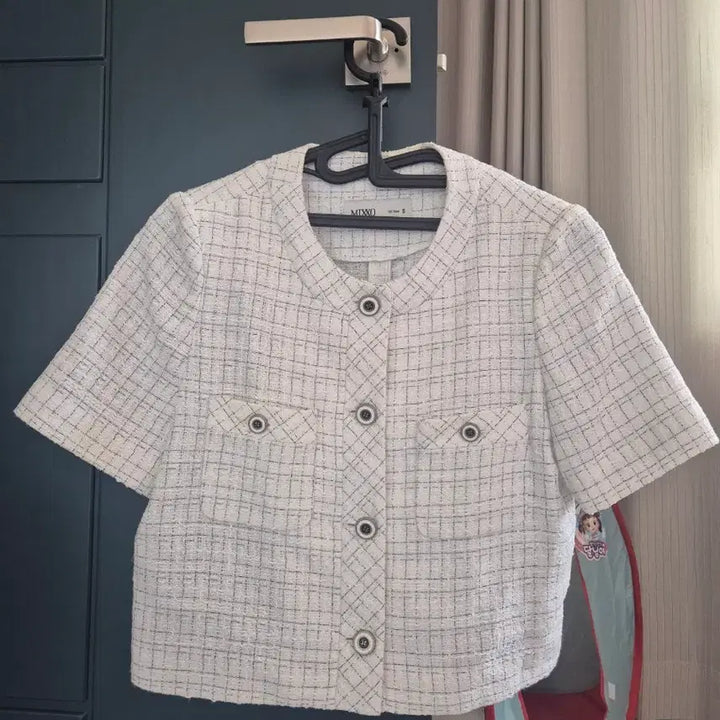 [BUNJANG] MIXXO Tweed Short Sleeve Jacket / 미쏘(MIXXO) 트위드 반팔 자켓 S 착용X