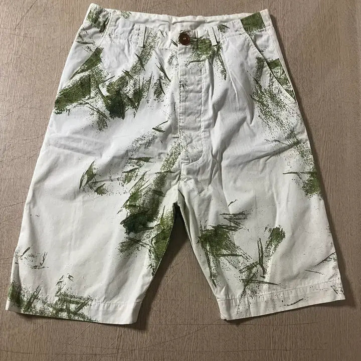 [BUNJANG] Vivienne Westwood Men Leaf Print Bermuda Shorts / 44 비비안 웨스트우드 맨 리프 프린팅 버뮤다 팬츠 쇼츠