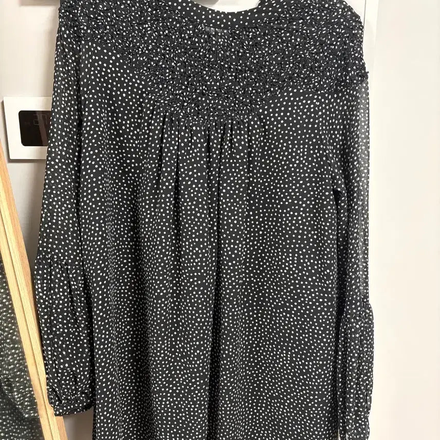 [BUNJANG] Zara Black Polka Dot Chiffon Dress XS / 자라 블랙 도트 쉬폰 원피스 xs