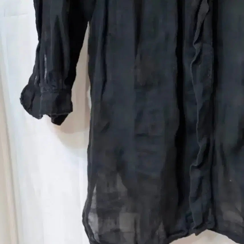 [BUNJANG] Max Studio Black Linen Blend Shirt / 막스 스튜디오 블랙 린넨 면 혼방 셔츠 S 상태좋음