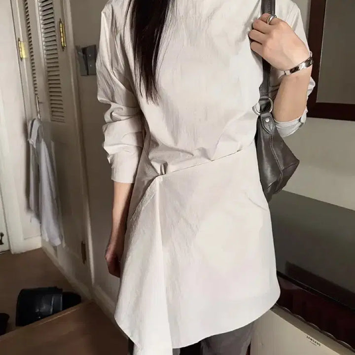 [BUNJANG] SENO DANIEL Boatneck Asymmetrical Layered Dress / (새상품)세노 다니엘 랩 언발 보트넥 하객룩 언발란스 레이어드 원피스
