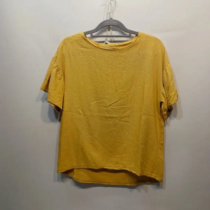 [BUNJANG] Mustard Short Sleeve Blouse - Size 85 / 머스타드 반팔 블라우스85사이즈여름  65043