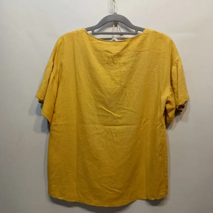 [BUNJANG] Mustard Short Sleeve Blouse - Size 85 / 머스타드 반팔 블라우스85사이즈여름  65043