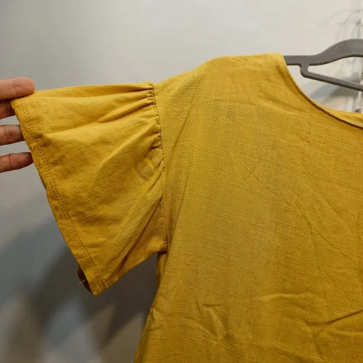 [BUNJANG] Mustard Short Sleeve Blouse - Size 85 / 머스타드 반팔 블라우스85사이즈여름  65043