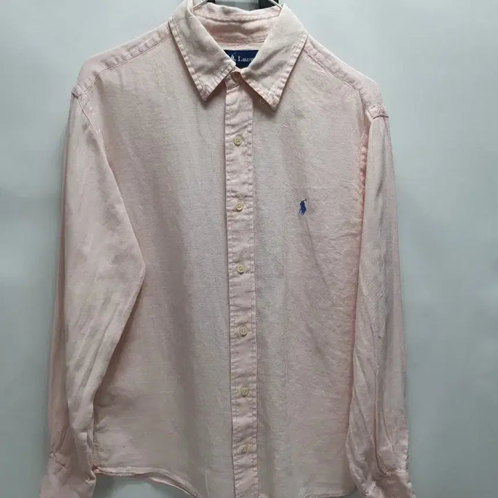 [BUNJANG] Polo Ralph Lauren Linen Long Sleeve Shirt Pink M / 폴로 랄프로렌 린넨 셔츠 긴팔 남방 핑크 m