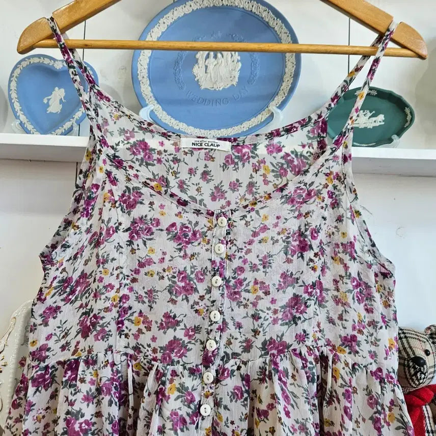 [BUNJANG] NICE CLAUP Floral Strap Dress / 플라워  끈 원피스