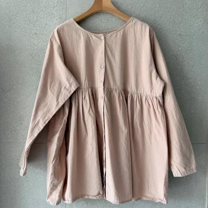 [BUNJANG] Samansa Mos Baby Doll Style Shirring Blouse / 사만사모스 베이비돌스타일 긴팔 셔링 블라우스