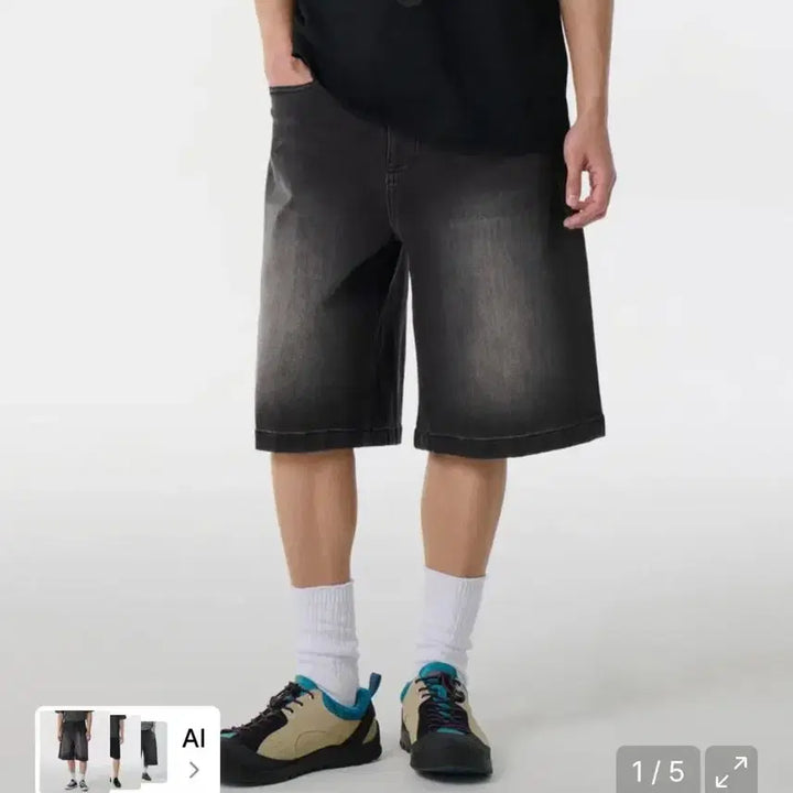 [BUNJANG] Bermuda Denim Pants Black / 버뮤다 데님 팬츠 블랙 새상품