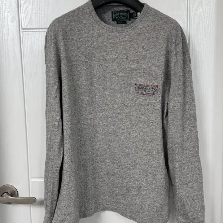 [BUNJANG] Polo Country Custom Fit Long Sleeve T-Shirt L - Grey / 폴로 컨트리라인 그레이 커스텀핏 긴팔티 L