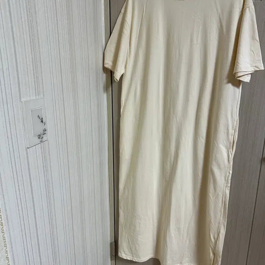 [BUNJANG] Cream Cotton Long Dress / 크림색 면롱원피스 무배