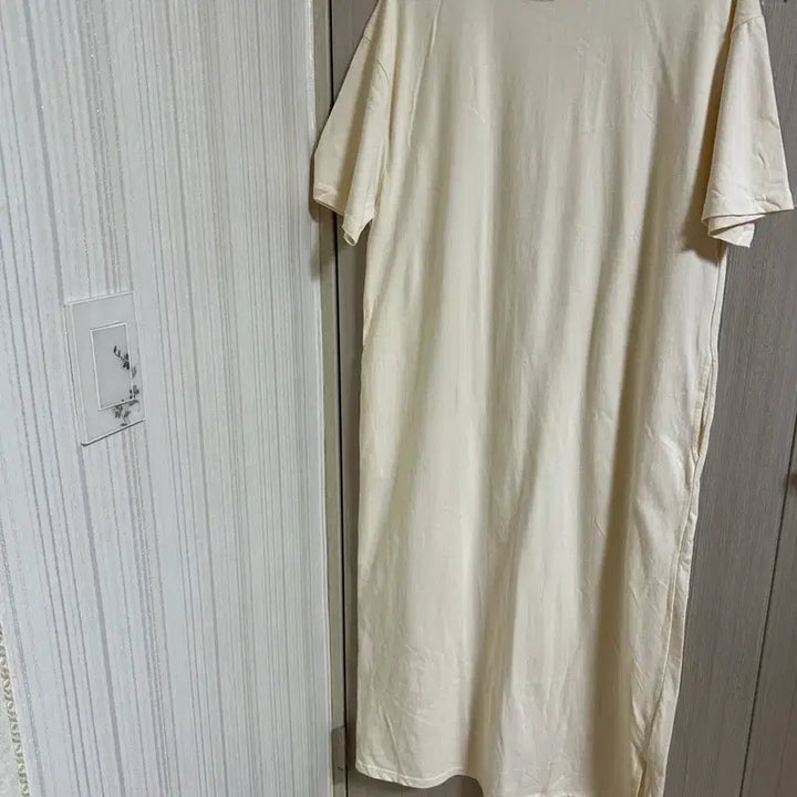 [BUNJANG] Cream Cotton Long Dress / 크림색 면롱원피스 무배