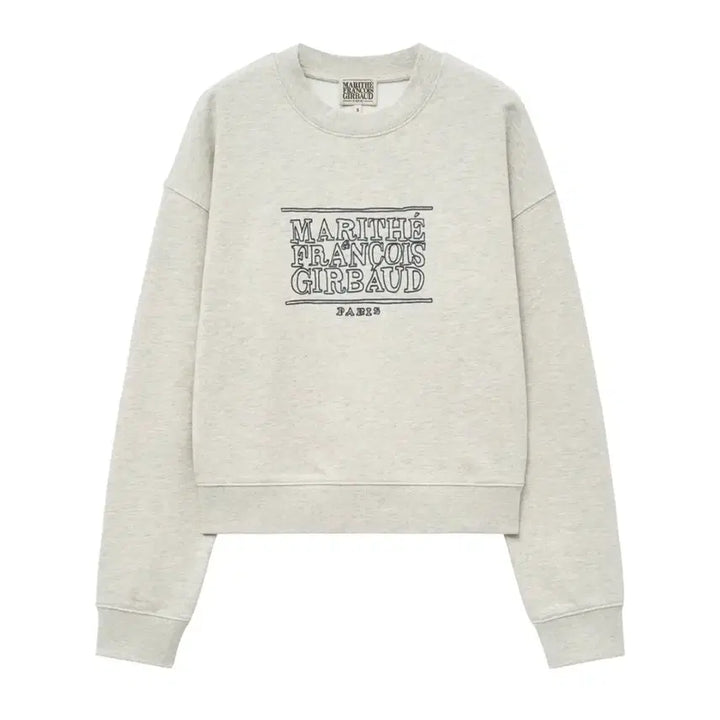 [BUNJANG] Marithe Francois Girbaud Doodle Classic Logo Sweatshirt Oatmeal / 새상품) 마리떼 두들 클래식 로고 맨투맨 - 오트밀