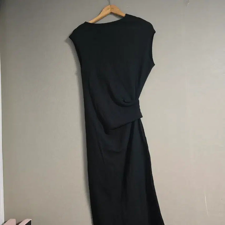 [BUNJANG] Googol Zip Drape Maxi Long Dress Black / 고퀄집 드레이프 드레프트 맥시롱원피스